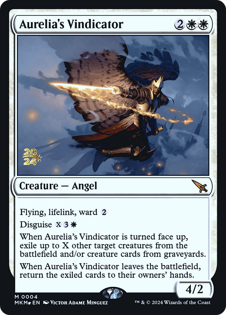 Aurelia's Vindicator (PRE-004) [Murders at Karlov Manor Promos] Foil