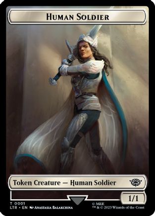 Human Soldier (0001) // Food (0009) Double-Sided Token (LTR-1 // 9) [The Lord of the Rings: Tales of Middle-earth]