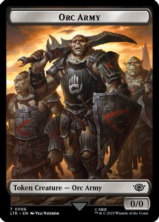 Orc Army (0006) // Food (0011) Double-Sided Token (LTR-6 // 11) [The Lord of the Rings: Tales of Middle-earth] Foil
