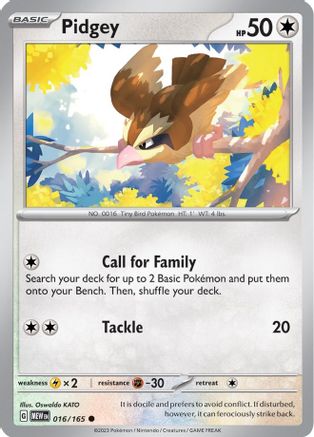 Pidgey (016) [SV Scarlet & Violet 151] Reverse Holofoil - Common