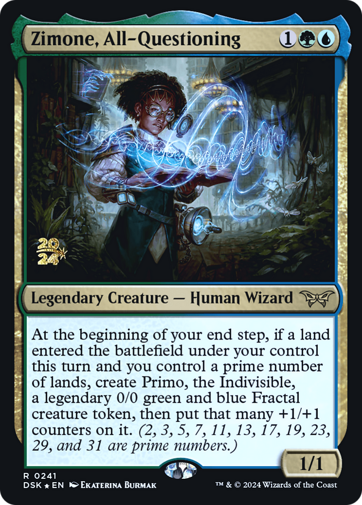 Zimone, All-Questioning (PRE-241) [Duskmourn: House of Horror Promos] Foil