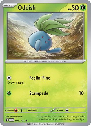 Oddish (001) [SV03 Obsidian Flames] Reverse Holofoil - Common