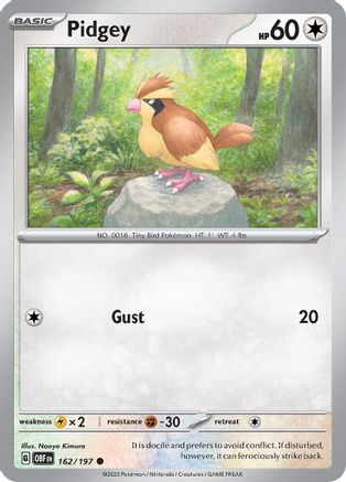 Pidgey (162) [SV03 Obsidian Flames] Reverse Holofoil - Common