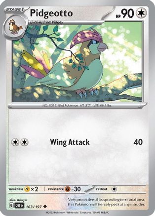 Pidgeotto (163) [SV03 Obsidian Flames] - Uncommon