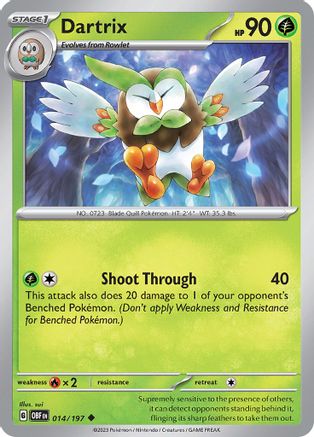 Dartrix (014) [SV03 Obsidian Flames] - Uncommon