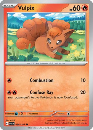 Vulpix (028) [SV03 Obsidian Flames] Reverse Holofoil - Common