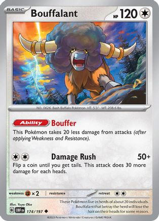 Bouffalant (174) [SV03 Obsidian Flames] Reverse Holofoil - Uncommon