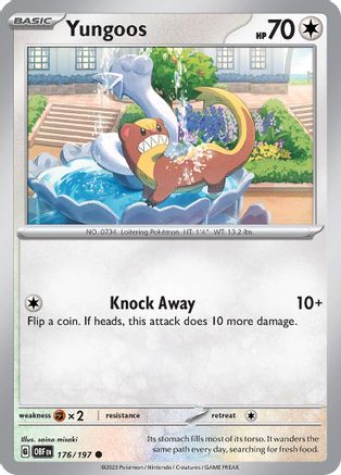 Yungoos (176) [SV03 Obsidian Flames] Reverse Holofoil - Common