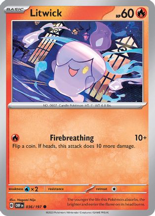 Litwick (036) [SV03 Obsidian Flames] Reverse Holofoil - Common