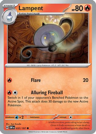 Lampent (037) [SV03 Obsidian Flames] Reverse Holofoil - Common