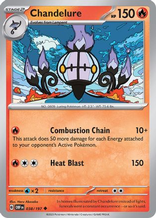 Chandelure (038) [SV03 Obsidian Flames] Reverse Holofoil - Uncommon