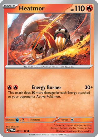 Heatmor (039) [SV03 Obsidian Flames] Reverse Holofoil - Common