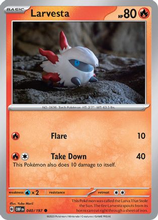 Larvesta (040) [SV03 Obsidian Flames] - Common