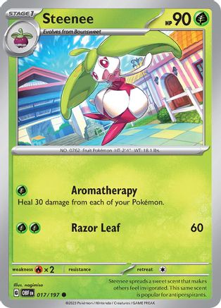Steenee (017) [SV03 Obsidian Flames] Reverse Holofoil - Common