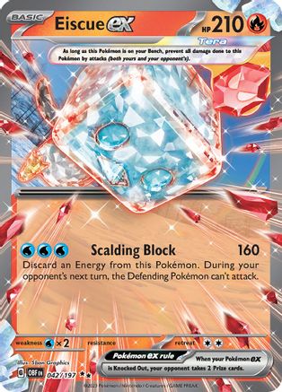 Eiscue ex (042) [SV03 Obsidian Flames] Holofoil - Double Rare