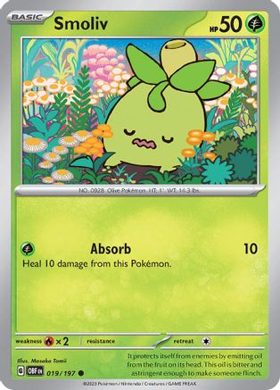Smoliv (019) [SV03 Obsidian Flames] Reverse Holofoil - Common