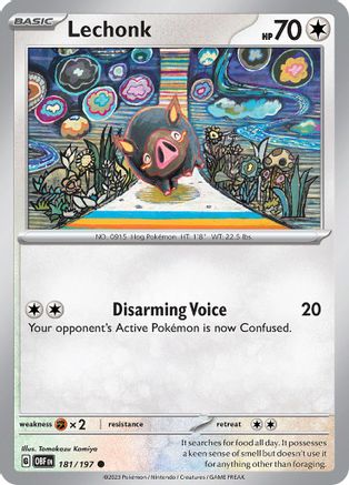 Lechonk (181/197) [SV03 Obsidian Flames] - Common