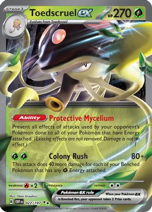 Toedscruel ex (022) [SV03 Obsidian Flames] Holofoil - Double Rare