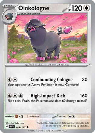 Oinkologne (183/197) [SV03 Obsidian Flames] Reverse Holofoil - Uncommon