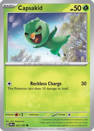 Capsakid (023/197) [SV03 Obsidian Flames] Reverse Holofoil - Common