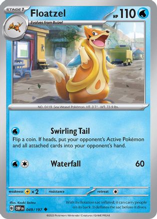Floatzel (049) [SV03 Obsidian Flames] - Uncommon