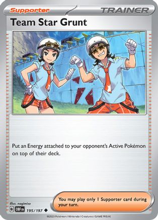 Team Star Grunt (195) [SV03 Obsidian Flames] Reverse Holofoil - Uncommon