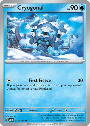 Cryogonal (055) [SV03 Obsidian Flames] Reverse Holofoil - Common