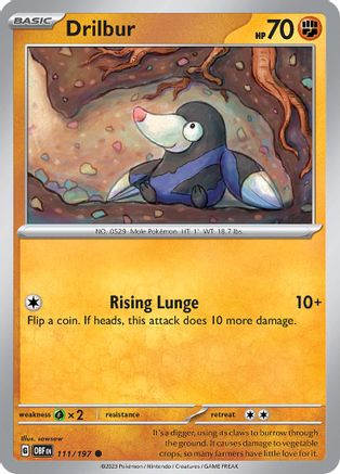 Drilbur (111) [SV03 Obsidian Flames] - Common