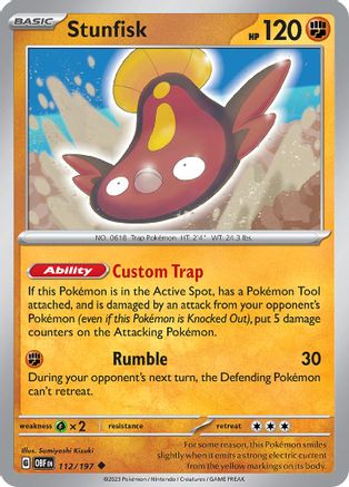 Stunfisk (112) [SV03 Obsidian Flames] Reverse Holofoil - Uncommon
