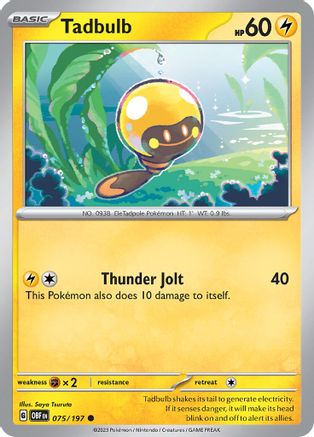 Tadbulb (075/197) [SV03 Obsidian Flames] Reverse Holofoil - Common