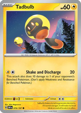 Tadbulb (076/197) [SV03 Obsidian Flames] Reverse Holofoil - Common