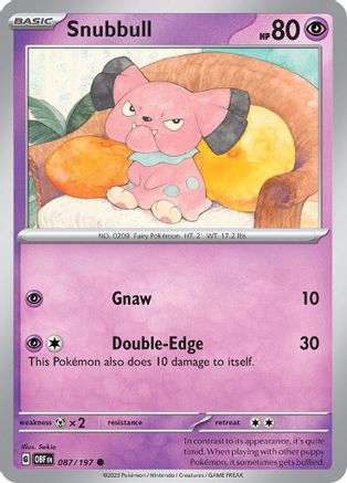 Snubbull (087) [SV03 Obsidian Flames] Reverse Holofoil - Common