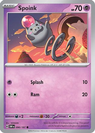 Spoink (090) [SV03 Obsidian Flames] - Common