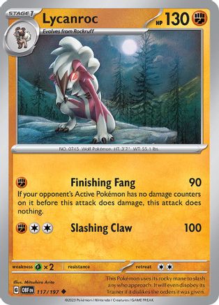 Lycanroc (117) [SV03 Obsidian Flames] - Uncommon