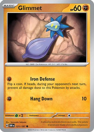 Glimmet (121/197) [SV03 Obsidian Flames] Reverse Holofoil - Common