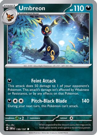 Umbreon (130) [SV03 Obsidian Flames] - Uncommon