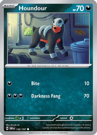 Houndour (132/197) [SV03 Obsidian Flames] - Common