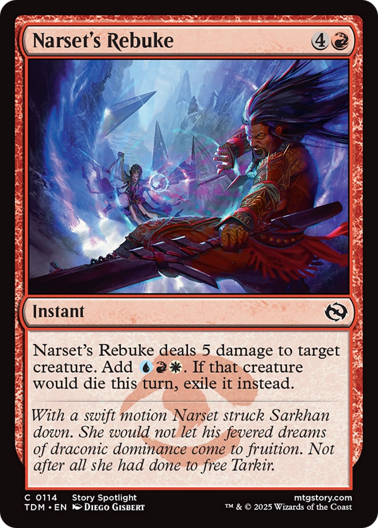 Narset's Rebuke (TDM-114) [Tarkir: Dragonstorm] Foil
