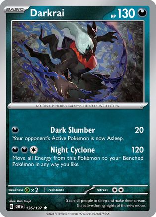 Darkrai (136) [SV03 Obsidian Flames] Reverse Holofoil - Rare