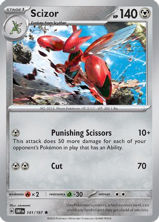 Scizor (141) [SV03 Obsidian Flames] Reverse Holofoil - Rare