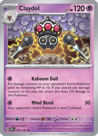 Claydol (095) [SV03 Obsidian Flames] Holofoil - Rare