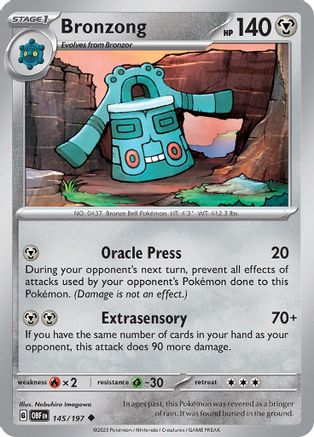Bronzong (145) [SV03 Obsidian Flames] Reverse Holofoil - Uncommon