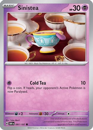 Sinistea (097) [SV03 Obsidian Flames] Reverse Holofoil - Common