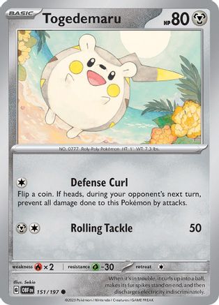 Togedemaru (151) [SV03 Obsidian Flames] Reverse Holofoil - Common