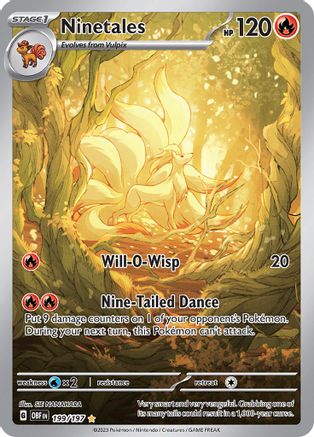 Ninetales (199/197) [SV03 Obsidian Flames] Holofoil - Illustration Rare