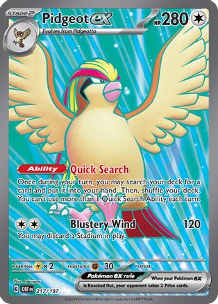 Pidgeot ex (217/197) [SV03 Obsidian Flames] Holofoil - Ultra Rare