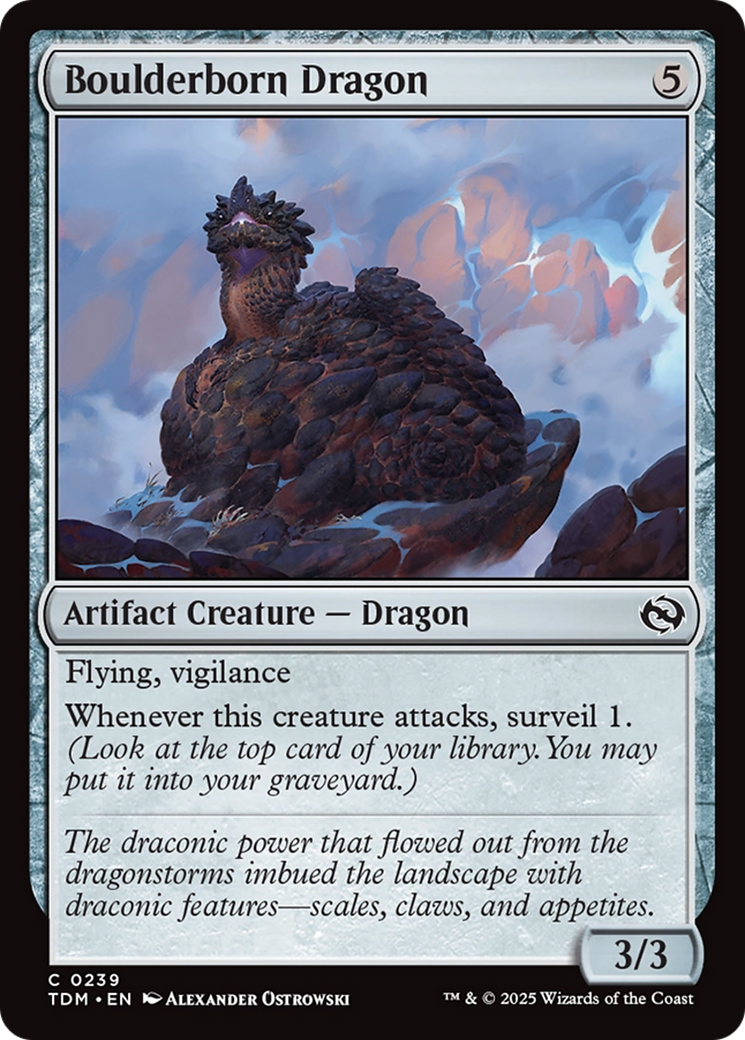 Boulderborn Dragon (TDM-239) [Tarkir: Dragonstorm] Foil
