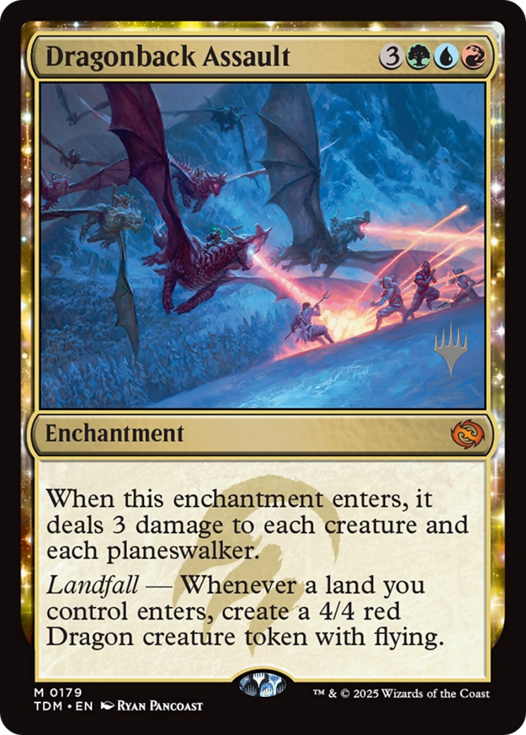 Dragonback Assault (PPTDM-179) [Promo Pack: Tarkir: Dragonstorm] Foil