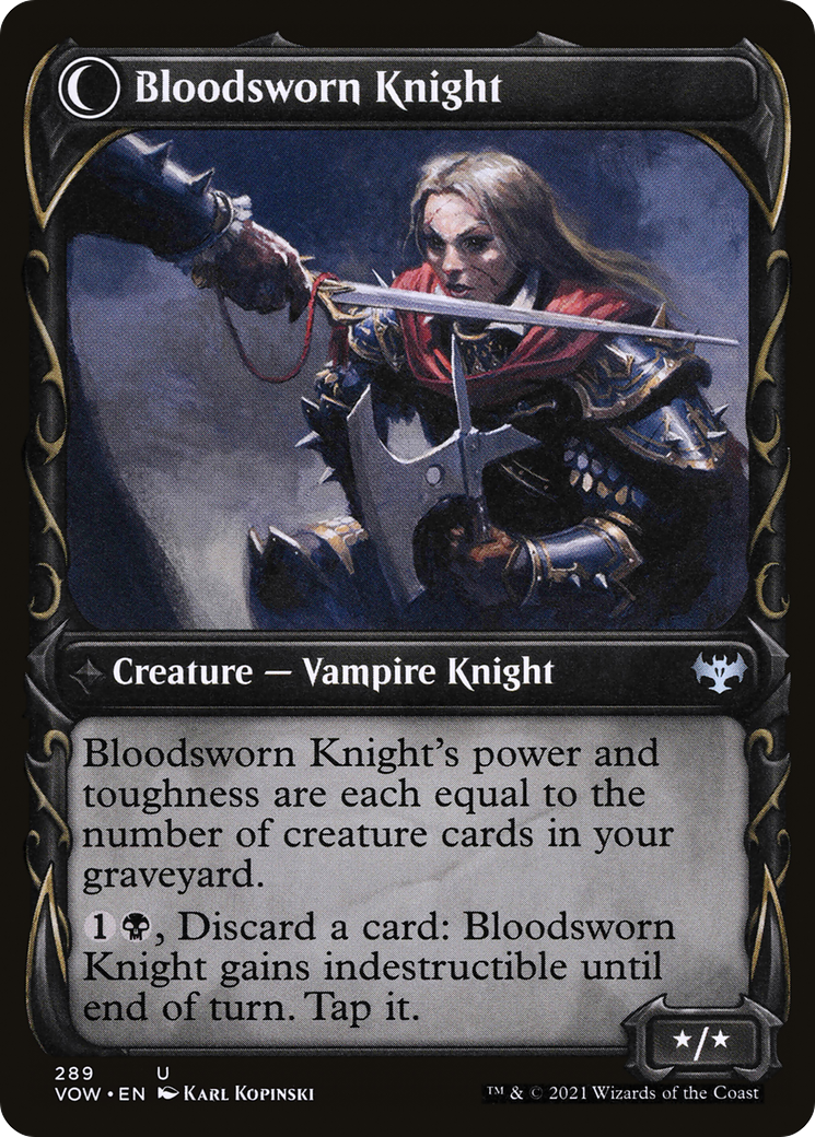 Bloodsworn Squire (Showcase) (VOW-289) [Innistrad: Crimson Vow] Foil