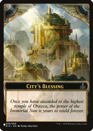 City's Blessing // The Monarch Double-sided Token (LIST-6 // 14) [The List Reprints]